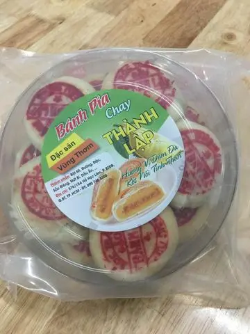 Hình ảnh Bánh pía chay nhỏ hộp tròn