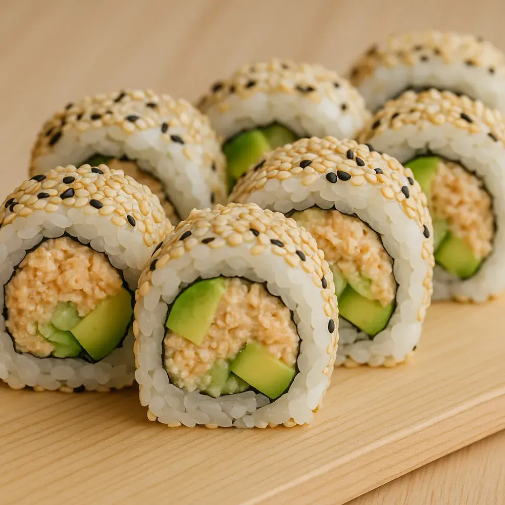 Hình ảnh Cơm cuộn cá hồi sốt mayo - Salmon mayo rolls