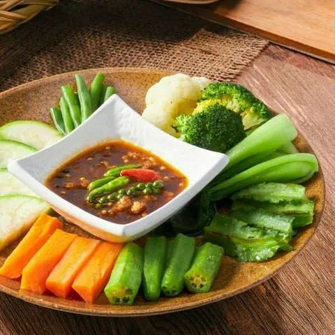 Hình ảnh Rau thập cẩm luộc kho quẹt - VG5
