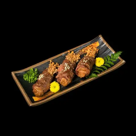 Hình ảnh Bò Mỹ cuộn nấm kim châm - enoki us beef rolls - ya11