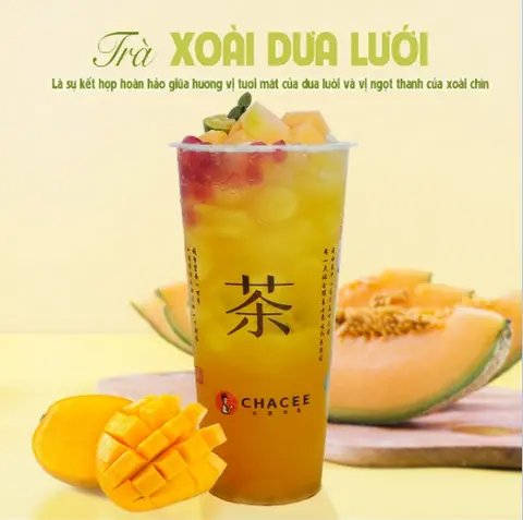 Hình ảnh Trà xoài dưa lưới