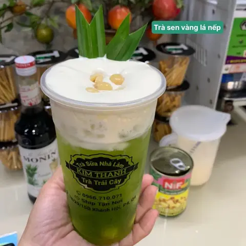 Hình ảnh Trà sen vàng lá nếp