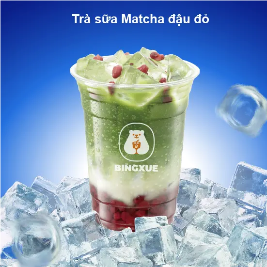 Hình ảnh Trà sữa matcha đậu đỏ