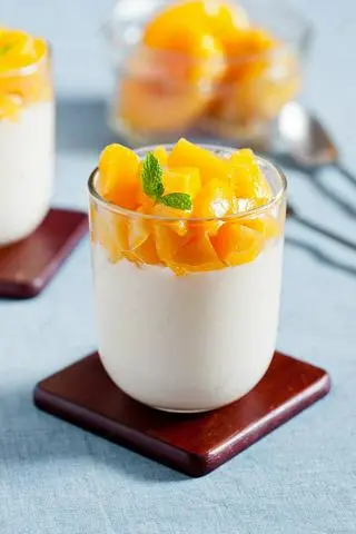 Hình ảnh Panna cotta đào