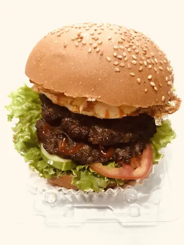 Hình ảnh Hamburger bò 2 tầng - ốp la