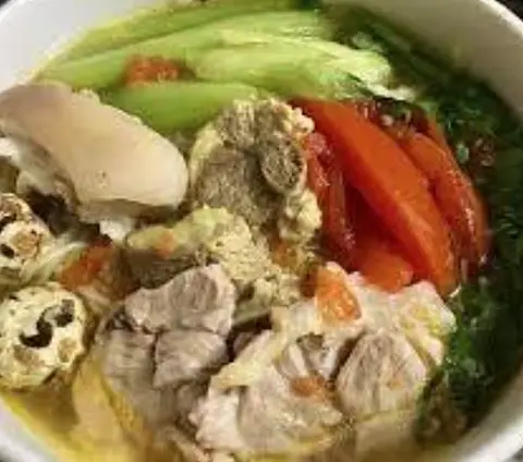 Hình ảnh Bún sườn thịt mọc