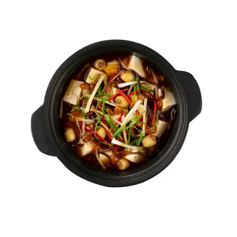 Hình ảnh Đậu hủ sốt tương hạt sen