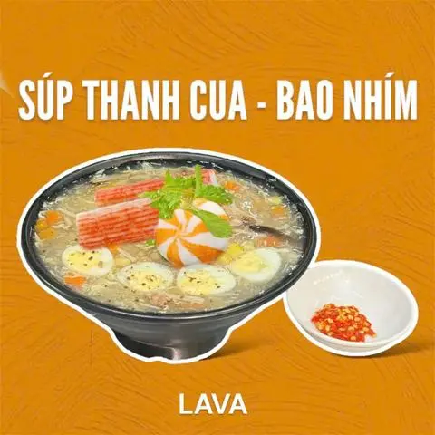Hình ảnh Súp bắp nấm thanh cua - bánh bao nhím