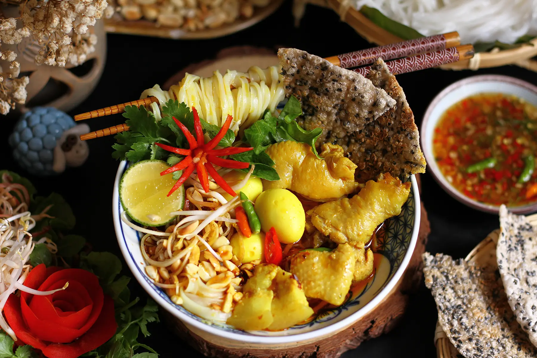 Hình ảnh Mỳ Quảng gà