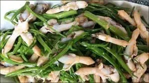 Hình ảnh Ốc móng tay xào rau muống