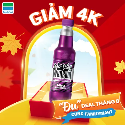 Hình ảnh Nước Tăng Lực Warrior Nho Chai 330Ml Giảm 4,000Đ