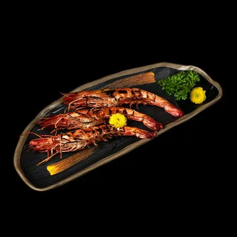 Hình ảnh Tôm sú nướng muối - salt - grilled shrimp - ya21