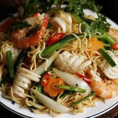 Hình ảnh Mì xào hải sản