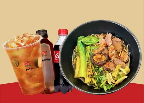 Hình ảnh Mì Bò Cay Tứ Xuyên Kèm 1 Đồ Uống
