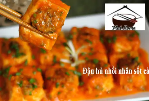 Hình ảnh Cà chua nhồi nhân chay sốt cà - cơm