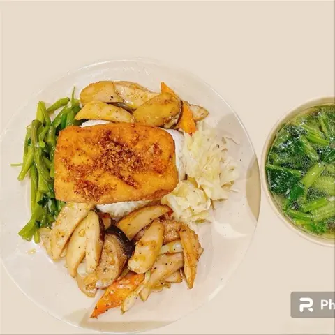 Hình ảnh Cơm đậu hũ muối sả ớt