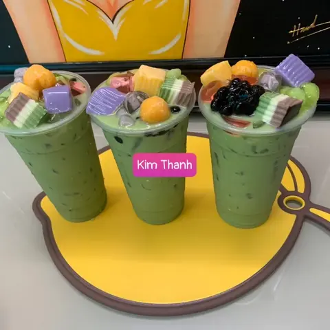 Hình ảnh Trà sữa matcha full topping 