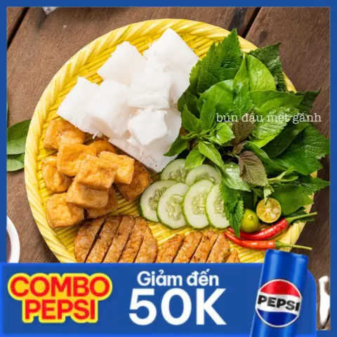 Hình ảnh Combo bún đậu chả cốm + Pepsi/Coca