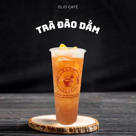 Hình ảnh Trà đào dằm - peach tea with crushed peach