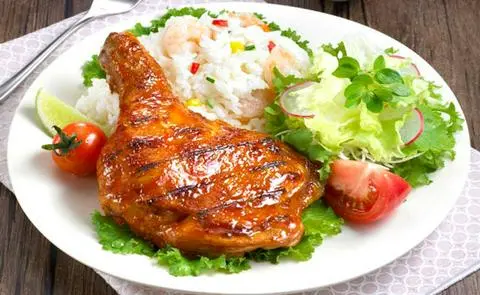 Hình ảnh Cơm đùi gà nướng mật ong