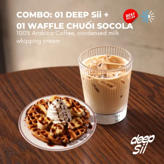Hình ảnh Combo 3: Deep Sii + Waffle Chuối Socola