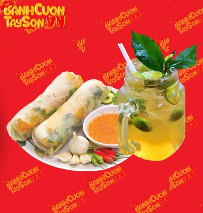 Hình ảnh 2 cuốn sẵn lụi bò - trà tắc mật ong
