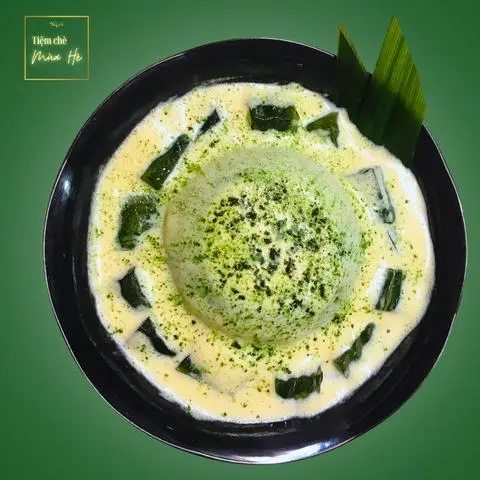 Hình ảnh Tàu hũ matcha thạch lá nếp - kem trứng