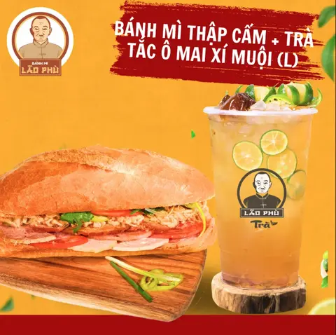 Hình ảnh Bánh mì thịt chả thập cẩm - trà tắc ô mai xí muội
