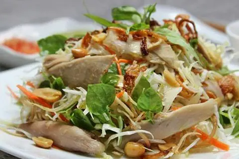 Hình ảnh 1 phần 4 góc cánh trộn gỏi