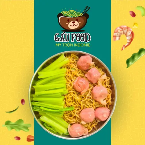 Hình ảnh Mì trộn indomie hồ lô