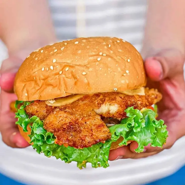 Hình ảnh Burger Hải Sản Phô Mai + 1 Pepsi