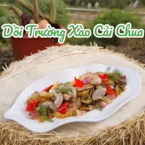 Hình ảnh Dồi trường xào cải chua