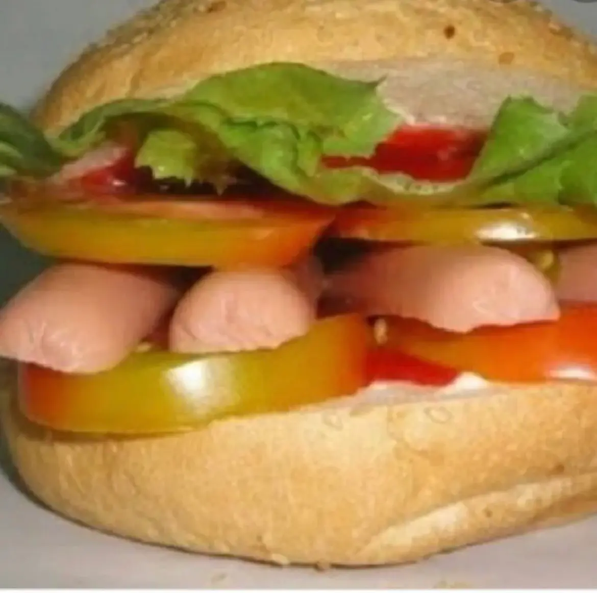 Hình ảnh Hamburger xúc xích