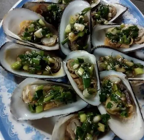Hình ảnh Sò dẹo nướng mỡ hành