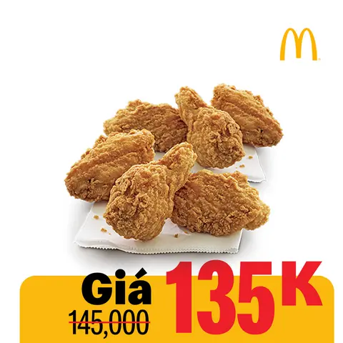 Hình ảnh 6 miếng cánh gà cắt khúc McWings