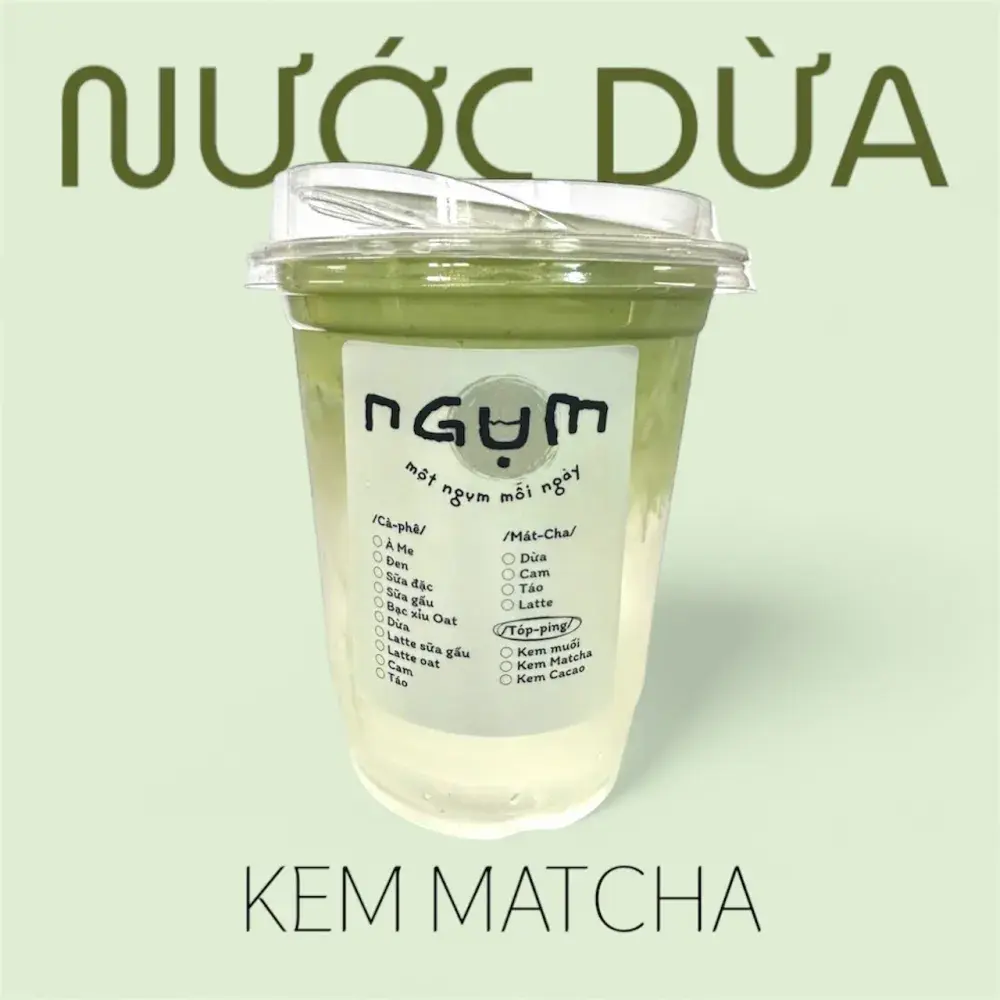 Hình ảnh Nước dừa kem matcha