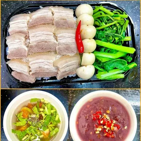 Hình ảnh Cơm Thịt Luộc Cà Pháo Mắm Tôm