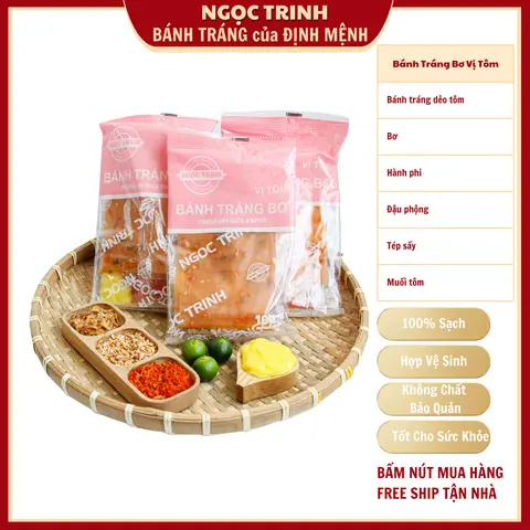 Hình ảnh Bánh tráng bơ hột gà dẻo tôm - 2 túi