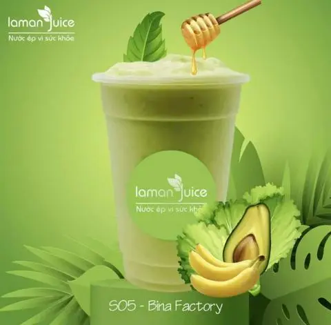 Hình ảnh Sinh tố bơ mix bó xôi - Bina factory - S05