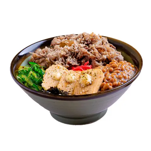 Hình ảnh Cơm natto bò karubi trứng cuộn