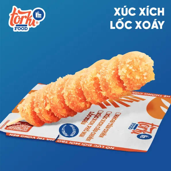 Hình ảnh Xúc Xích Lốc Xoáy Torki Chiên Giòn