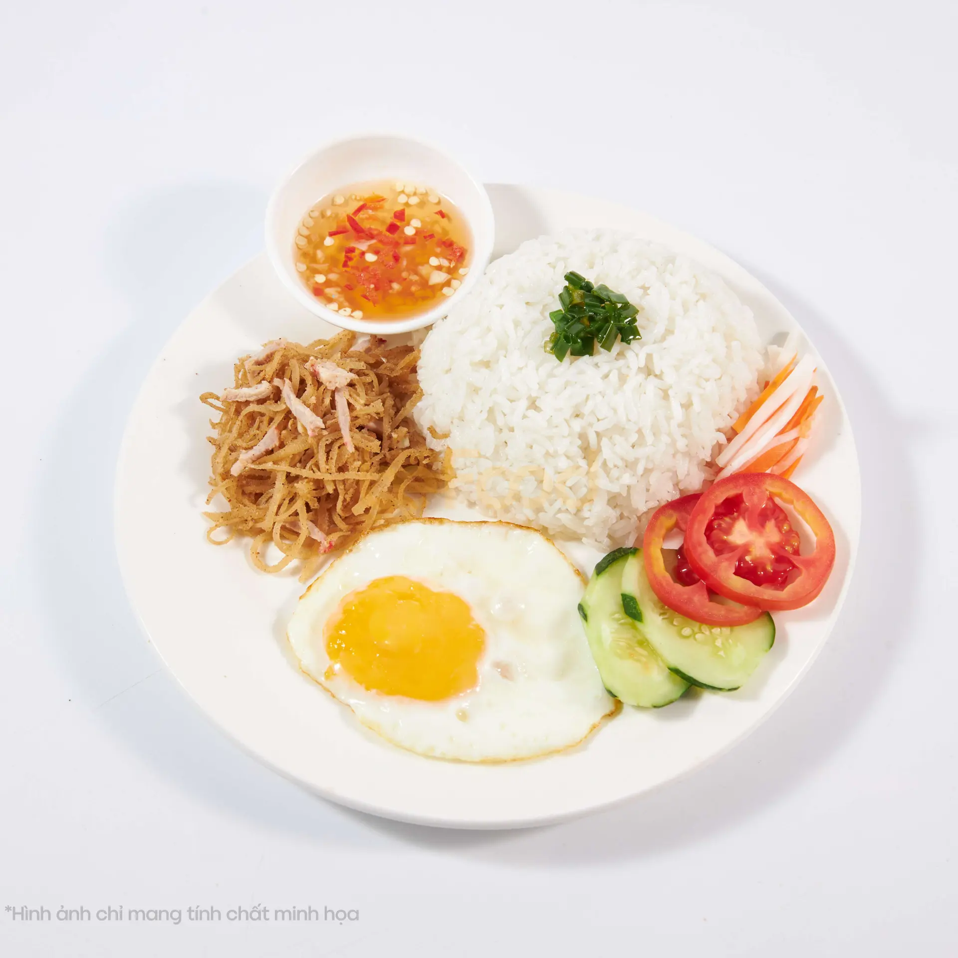 Hình ảnh Cơm bì chả ốp la