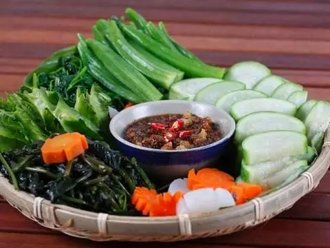 Hình ảnh Rau luộc thập cẩm kho quẹt