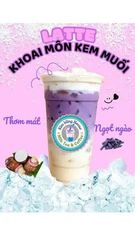 Hình ảnh Khoai môn latte kem muối - ly 700ml