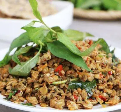 Hình ảnh Hến xào xúc bánh tráng