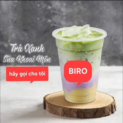 Hình ảnh Trà xanh sữa khoai môn