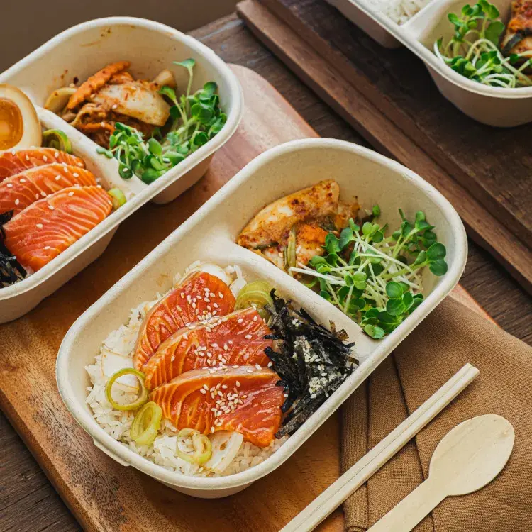 Hình ảnh Set cơm cá hồi Nauy ngâm tương - set A