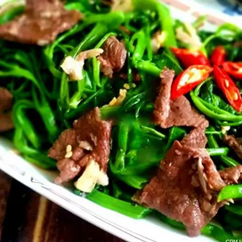 Hình ảnh Rau muống xào bò