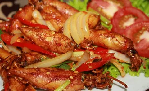 Hình ảnh Mực trứng chiên nước mắm