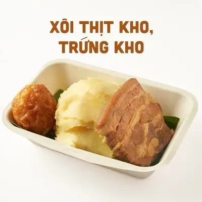 Hình ảnh Xôi thịt kho - trứng kho